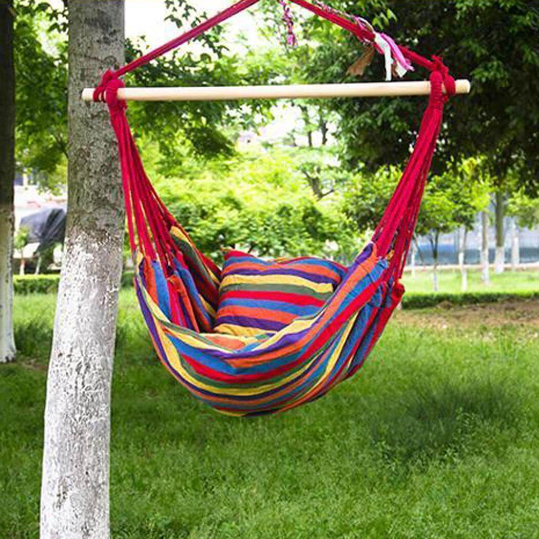 Závěsné křeslo pruhované